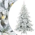 vidaXL Umelý Sklápací Vianočný Stromček Biela 240 cm PVC a oceľ