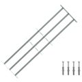 vidaXL Zabezpečovacia mriežka na okná s 3 priečkami 3 ks 930-1740 mm