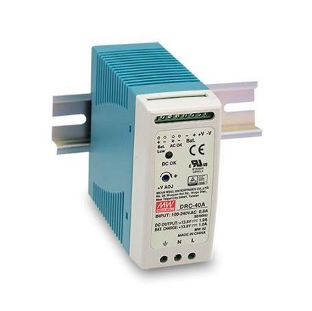 MEAN WELL DRC-40A Mean Well Zdroj na DIN s funkcou nabíjačky 12V