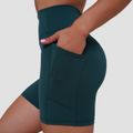 Dámske šortky Ignite Dark Green - GymBeam, veľkosť L, veľkosť oblečenia L