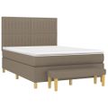 vidaXL Boxspring posteľ s matracom sivohnedý 140x190 cm látka