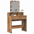 vidaXL Toaletný stolík Staré drevo 80 x 41 x 144.5 cm Kompozitné drevo