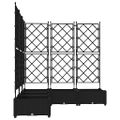 vidaXL Záhradný kvetináč 5 ks Čierna 120 x 120 x 125,5 cm PP