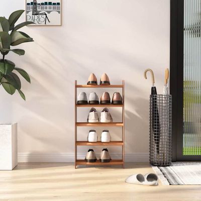 vidaXL Regál na topánky hnedý 45x24x81 cm spracované drevo