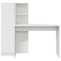 vidaXL Stôl Biela 133,5 x 50 x 124 cm 2 ks