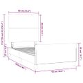 vidaXL Posteľ bez matraca tmavozelený 90x200 cm zamat