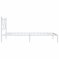 vidaXL Kovový rám postele s čelom biely 100x200 cm