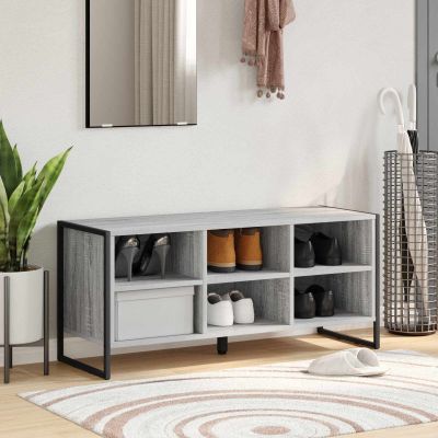 vidaXL Skriňa na topánky Sivý Sonoma 100 x 35 x 44 cm Kompozitné drevo