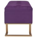 vidaXL Lavica s úložným priestorom 105 cm, fialová, zamat