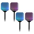 vidaXL Vonkajšie solárne lampy 4 ks 20 cm LED v tvare kocky RGB