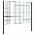 vidaXL Plotový panel so stĺpikmi, železný 176,5x120 cm, zelený
