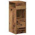 vidaXL Nočné skrinky 2 ks so zásuvkou staré drevo 25x31x66 cm