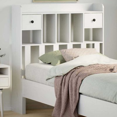 vidaXL Čelo postele s úložným priestorom biele 90 cm borovica