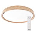 LED nástenné svietidlo ILVI, kruhové 30 W, stmievanie + CCT, drevo