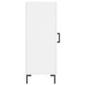 vidaXL Komoda biela 34,5x34x90 cm spracované drevo