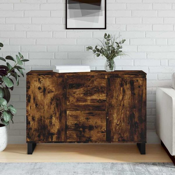 vidaXL Komoda dymový dub 101,5x35x70 cm kompozitné drevo
