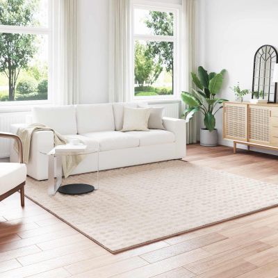 vidaXL Kusové koberce Štvorcový SIROLO Béžová 240 x 240 cm Polyester
