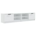 vidaXL TV stolíky 2 ks lesklé biele 80x35x36,5cm spracované drevo