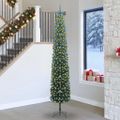 vidaXL Umelý vianočný stromček Zelená 270 cm PVC, oceľ a plast