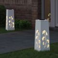 vidaXL Solárne LED svetlo na chodník 2 ks Teplá biela 18 x 18 x 50 cm