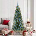 vidaXL Súprava vianočných ozdôb 120 ks 300 LED Teplá biela Ø 6 cm