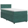 vidaXL Posteľ boxspring s matracom Tmavozelená 80 x 200 cm Zamat