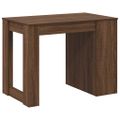 vidaXL Stolík so zásuvkou a policou hnedý dub 102x62x77,5 cm