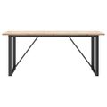 vidaXL Jedálenský stolík v tvare O 180x90x75,5 cm borovica a oceľ