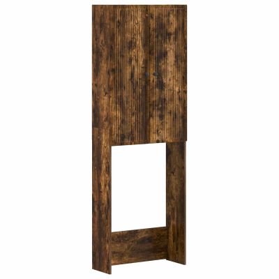 vidaXL Toaletná skriňa EDE Dymový dub 66 x 25,5 x 190 cm