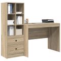 vidaXL Stôl Sonoma dub 145.5 x 50 x 127 cm 2 ks