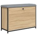 vidaXL Lavička na topánky s vyklápacou zásuvkou dub sonoma 82x32x56 cm