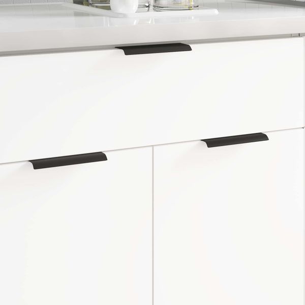 vidaXL rukoväť 12 pcs Čierna 120 x 39.6 x 17 mm Hliník