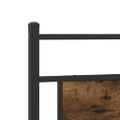 vidaXL Posteľný rám bez matraca dymový dub 100x200 cm kompozitné drevo