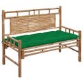 vidaXL Záhradná lavička s podložkou 120 cm bambus