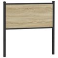 vidaXL Náhradné čelo postele, dub sonoma 80 cm, kompozitné drevo a oceľ