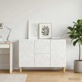 vidaXL Servírovacia skriňa Biela s vysokým leskom 89 x 34,5 x 60 cm