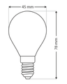 Dekoračná LED žiarovka FILAMENT Trixline 5W 600lm G45 E14 teplá biela