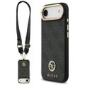 Puzdro Guess 4G Strass Logo & Big Strap Metal Buttons MagSafe pre iPhone Air čierna