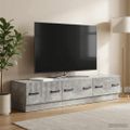 vidaXL TV skrinka Betónovo sivá 147 x 34,5 x 27 cm Kompozitné drevo