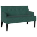 vidaXL Chesterfield lavica Tmavozelená 112 x 65,5 x 75 cm Zamat