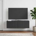 vidaXL Nástenná TV skrinka 98 x 31 x 30 cm Čierna Kompozitné drevo