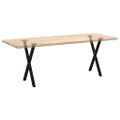 vidaXL Nohy k jedálenskému stolu v tvare X, 2 ks, čierne, 50 x (72-73) cm, oceľové
