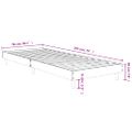 vidaXL Posteľný rám sivý dub sonoma 75x190 cm kompozitné drevo