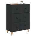 vidaXL Zásuvkový kabinet Čierna 66 x 34,5 x 90 cm Kompozitné drevo