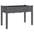 vidaXL Kvetináč s vložkou sivý 118x59x76 cm jedľový masív