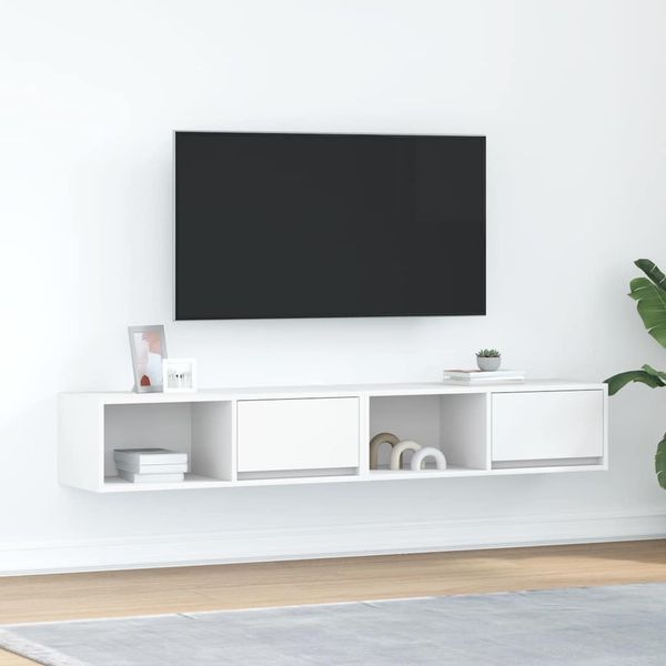 vidaXL TV skrinky 2 ks biele 80x31x25,5 cm kompozitné drevo