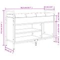 vidaXL Lavička na topánky dymový dub 85,5x32x57,5 cm kompozitné drevo