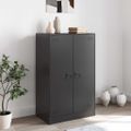 vidaXL Komoda čierna 67x39x107 cm oceľová