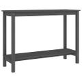 vidaXL Konzolový stolík sivý 110x40x80 cm masívne borovicové drevo
