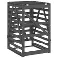 vidaXL Úložný box pre odpadkový kôš sivý 84x90x128,5cm masív. borovica
